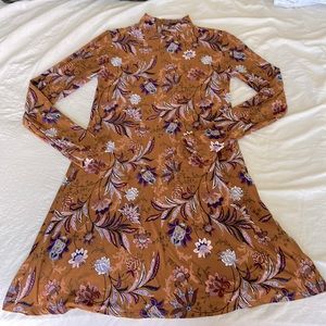 Paisley long sleeve dress
